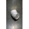 Coude 45 Sekurit 60 / 100 PPTL/PVC condensation gaz/fioul blanc réf. 229200