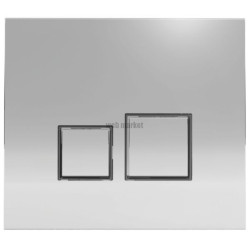 Plaque de commande SQUARE aspect inox inserts brillant réf. 31204210