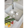 Cleany quick pour évier D90 inox avec trop plein rond D30 NF Réf 39600000000