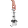 Cleany quick pour évier D90 inox avec trop plein rond D30 NF Réf 39600000000