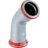 Coude 45° D76,1mm, acier carbone Réf 20609