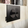 Plaque de commande double touche noir mat/brillant Réf. E20859-7-BMT