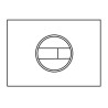 Plaque de commande 412 double volume bouton rectangulaire chromé brillant Réf. 0709316