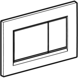 Plaque de déclenchement Sigma30 pour rinçage double touche: blanc, blanc mat Ref : 115.883.11.1