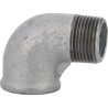 Coude 90° fonte malléable galvanisée 92 mâle-femelle 15x21 réf.092015G