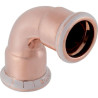 Coude 90° D54mm, cuivre Réf 60108