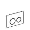 Plaque de déclenchement Kappa21, pour bâti compact, synthétique blanche/chromée/blanche Réf 115240KJ1