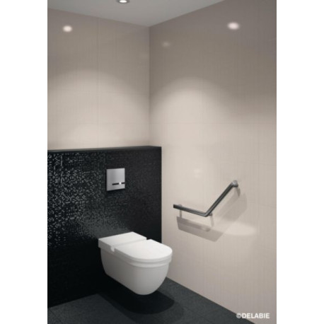 Plaque de commande WC TEMPOMATIC bicommande pour WC inox, piles 6V Réf. 464006