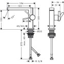 Mitigeur lavabo 110 Tecturis E  Fine CoolStart sans tirette ni vidage Blanc mat Réf. 73021700