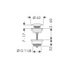 Vidage de lavabo Push-Open Réf. 51300000