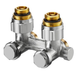 Raccord Multiflex F, d'arrêt équerre ZB G ½ M x G ¾ M, laiton, nickelé Réf.1015994