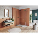 Volet pivotant accessoires WALK-IN EASY volet pivotant positionné à 90° EASY WALK-IN 420x2000 profilé noir mat impression céramique Japan (82) 6 mm Réf. BTE204200682