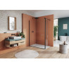 Volet pivotant accessoires WALK-IN EASY volet pivotant positionné à 90° EASY WALK-IN 420x2000 profilé noir mat impression céramique Japan (82) 6 mm Réf. BTE204200682