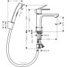 Mitigeur de lavabo 110 Rebris S avec bidette et flexible 160cm sans tirette ni vidage Chromé Réf. 72215000
