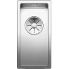 Cuve à intégrer sous plan en acier inox lisse BLANCO CLARON 180 U vidage 90 mm manuel InFino et siphon couleur brossé aspect brillant garantie à vie Réf. 521565