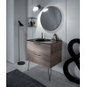 Pieds pour meuble de salle de bain H32cm (X2) en acier finition noir mat. Réf. EB2569-BL