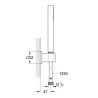 Ensemble de douche 1 jet avec support mural Euphoria Cube Stick Chromé 27703000