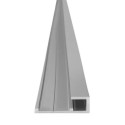 Profilé de finition extérieure pour panneaux Vipanel argent mat largeur 6 mm hauteur 2,55 m Réf. 1420000320