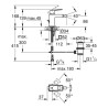 Mitigeur monocommande Bidet Taille S Eurocube Chromé 23138000