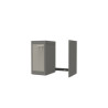 Porte de caisson associée meuble bas cuisinette CLIPMETAL COLOR 100 cm, Coloris Soie