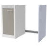 Porte de caisson associée meuble bas cuisinette CLIPMETAL COLOR 100 cm, Coloris Soie
