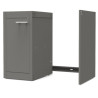 Porte de caisson associée meuble bas cuisinette CLIPMETAL COLOR 100 cm, Coloris Soie
