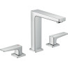 Mélangeur de lavabo Metropol 160 - 3 trous - poignées manettes - bonde push-open - finition aspect doré poli Réf. 32515990