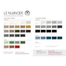 Radiateur eau chaude Acova Striane horizontal simple, puissance 1356W (dT50), hauteur 725 mm, largeur 1200 mm, 38 éléments, raccordement latéral de même côté, appareil réversible gauche/droite, Blanc RAL 9016 Réf. VT-072-120