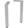 Pieds Acanto réglables en hauteur - hauteur 31,6 cm - chromé brillant - contient 2 pieds Réf. 500.657.00.2