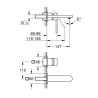 "Mitigeur monocommande 2 trous lavabo taille M GROHE Plus Supersteel Réf. 29303DC3"