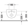 Cuvette suspendue Colomba DURAPLUS, 36x57,5, à fond creux, Blanc réf. 2547090000
