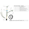 Flexibles d'alimentation Alterna inox F3/8 - longueur flexibles 410 mm - contient 2 flexibles - pour références : 7728285 7728286 7728287 7728291