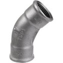 Courbe 45° fonte malléable galvanisée 41 femelle-femelle 15x21 réf.41G15