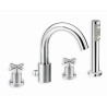 Mélangeur bain-douche Executive 4 trous sur gorge chrome Réf. EV10451