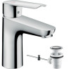 Mitigeur lavabo 100 LOGIS E CoolStart, avec tirette et vidage synthétique Chromé Réf.  71165000