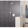 Ensemble douche de tête et bras 380 mm, 1 jet  Chromé REF.26668000