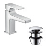 Mitigeur de lavabo HG Metropol 100 poignée manette bec court réf. 32500000