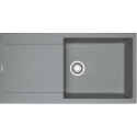 Evier de synthèse Fragranit MARIS, 97x50 cm, 1 grande cuve 1 égouttoir, réversible, vidage manuel, stone, MRG611-97, réf. 94556