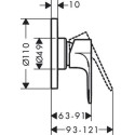 Set de finition  Rebris S pour mitigeur douche encastré Chromé Réf. 72649000