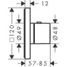 Set de finition Axor Citterio E pour thermostatique encastré 12 x 12 réf. 36702000