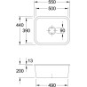 Cuve sous-plan CISTERNA 60C ivory ceramicplus réf. 670602FU