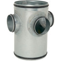 Collecteur raccord d'étage galvanisé - Diamètre 125 mm - 1/125 + joint - Réf 11098050