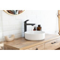 Mitigeur lavabo réhaussé RUBY avec vidage Noir mat Réf. 15NM205