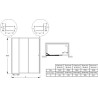 Porte de douche coulissante 120 cm chrome E14C120GA