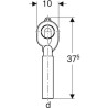 Siphon pour urinoir - sortie apparente - diamètre 50 mm - blanc alpin Réf. 152.951.11.1