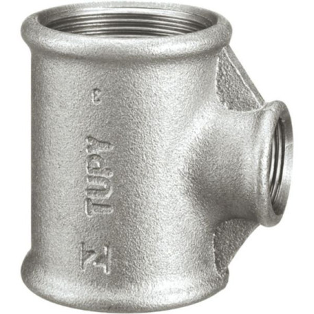 Té réduit 130R fonte malléable galvanisée femelle 26x20x26 réf.130G2620