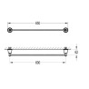 Porte serviette sur barre LADY'S Réf. FHCR8981