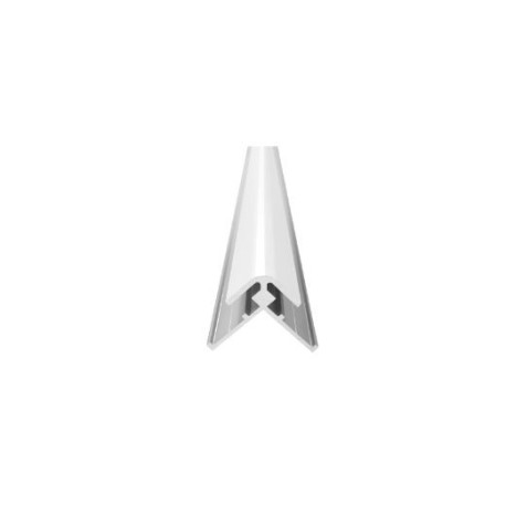 Profile d'angle extérieur 90° blanc hauteur 2100 mm prévu lors d'une pose en angle avec profilés des panneaux Prepanel Réf. 1420000521