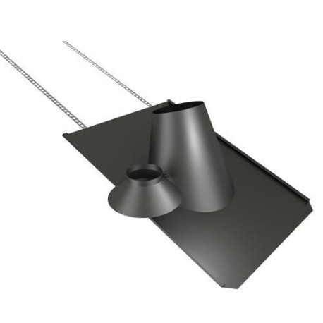 Accessoires opsinox solin inox laque 30°a 45°+collet 200 - 250 réf. 491520