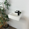 Lave-mains LENA D 35 cm finition mat sans trop plein avec mitigeur à droite Réf. NS-1001-D
